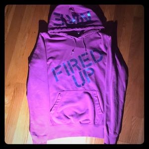 Nike “FIRED UP” purple hoodie